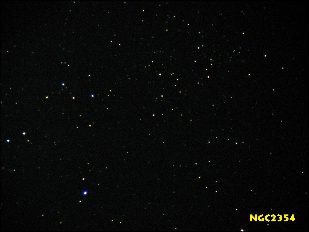 NGC2354 おおいぬ座 散開星団