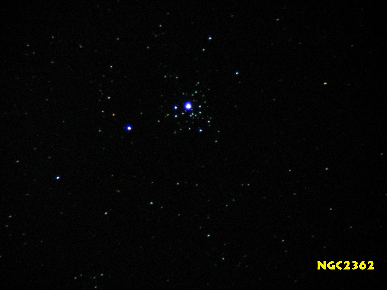 NGC2362 おおいぬ座 散開星団